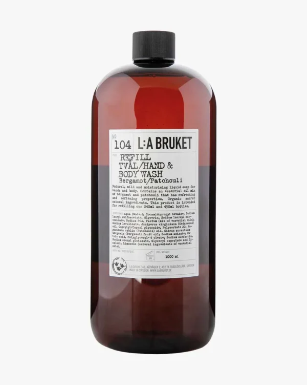 104 Hand & Body Wash Bergamot/Patchouli Refill 1000 ml