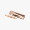 Rose Gold Mini Slant Tweezer & Pouch