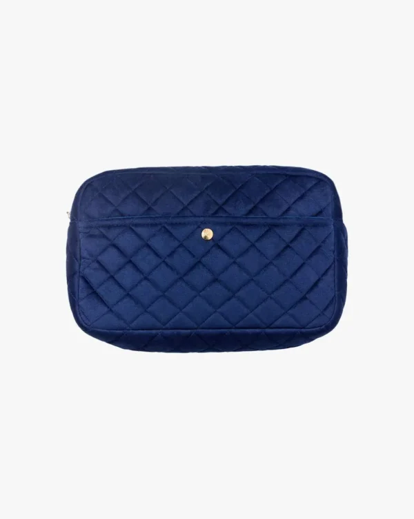 Velvet Beauty Bag Midnight Blue Large
