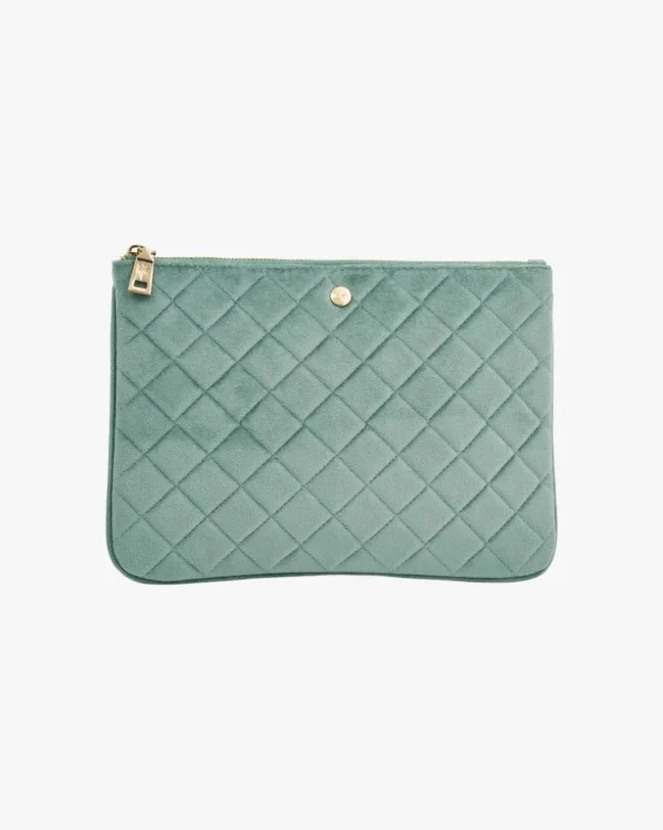 Velvet Clutch Mint Green